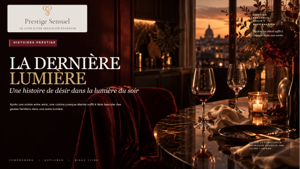 La dernière lumière — histoire de désir dans la lumière du soir | Prestige Sensuel