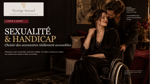 Sexualité et handicap : accessoires accessibles, autonomie et confort d’usage