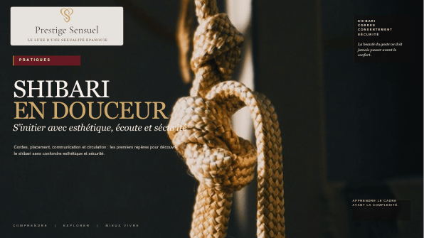 Shibari en douceur : cordes, communication, placement et sécurité pour débuter
