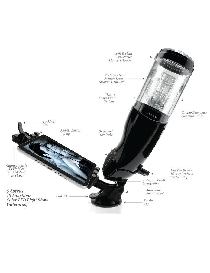 PDX MEGA BATOR USB MASTURBATEUR MLE BOUCHE ROUGE - EXTREME TOYZ