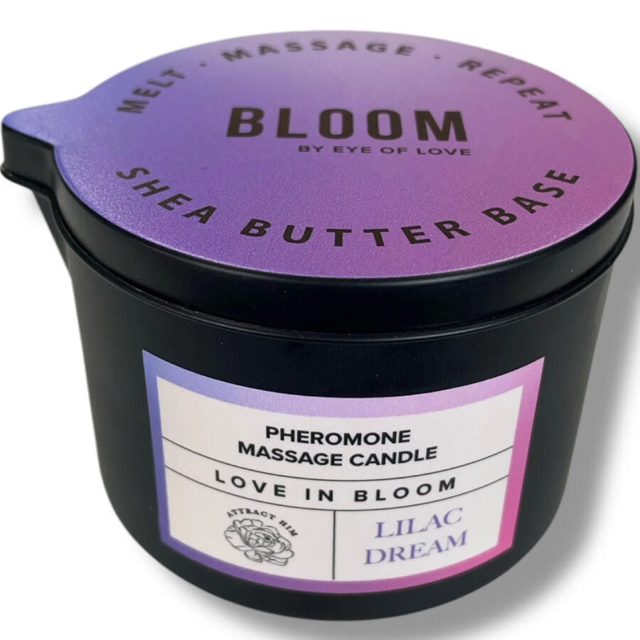 Bloom Bougie De Massage Indica Lilac Dream 150 Ml EYE OF LOVE – Huile de massage – vue 2
