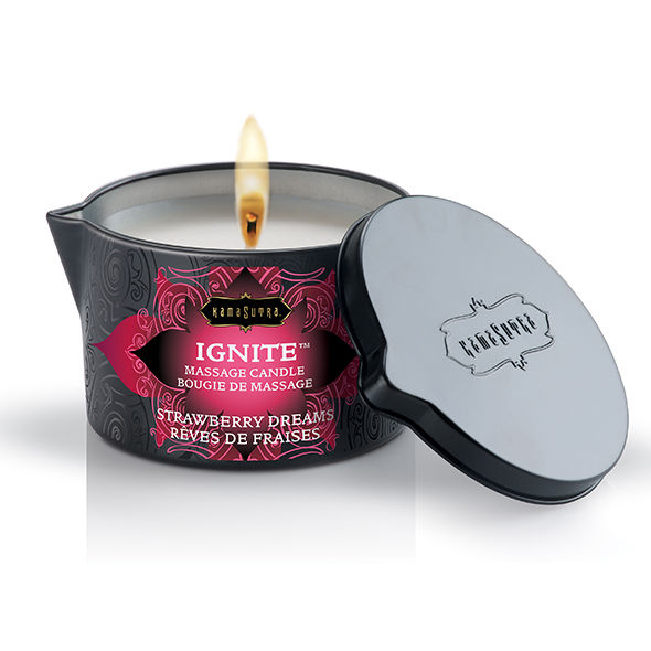 Ignite™ - Bougie De Massage (Rêves de Fraises) - KAMASUTRA – Parfum & ambiance – vue 2