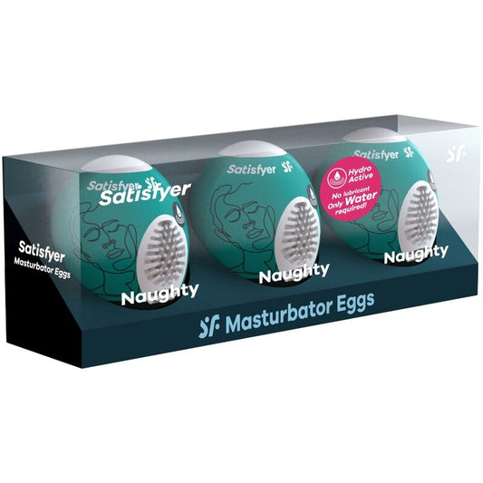 3 Œufs masturbateur Naughty - SATISFYER – Kit sextoys – vue 2