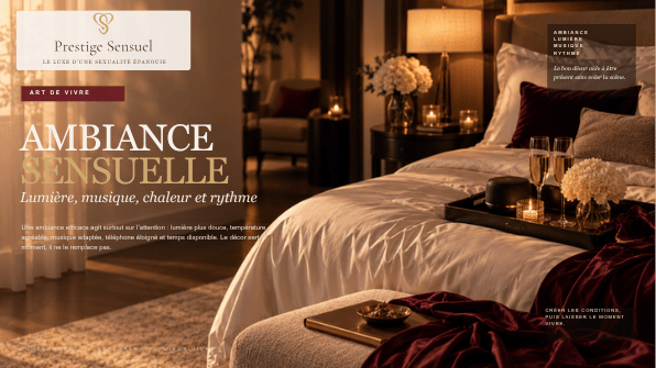 Ambiance sensuelle : lumière, musique, chaleur et rythme pour créer un cadre intime