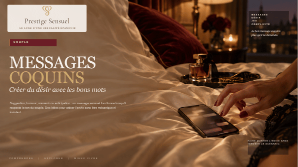 Messages coquins : suggestion, humour et mots choisis pour créer du désir sans pression