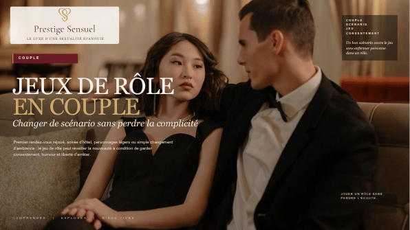 Jeux de rôle en couple : scénarios légers, consentement, humour et liberté d’arrêter