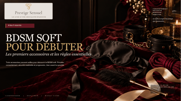 Initiation au BDSM soft : accessoires, consentement, progression et sécurité
