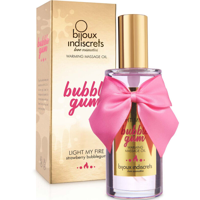 Indiscrets Huile De Massage Light My Fire Effet Chaleur Saveur Gomme BIJOUX – Accessoire lingerie – vue 2
