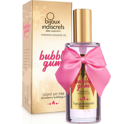 Indiscrets Huile De Massage Light My Fire Effet Chaleur Saveur Gomme BIJOUX – Accessoire lingerie – vue 2