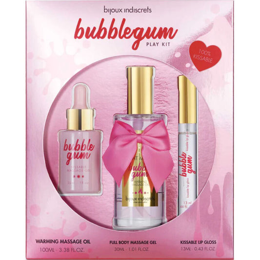 Indiscrets Kit De Jeu Bubblegum Avec Huile, Gel Et Brillant Lèvres BIJOUX – Accessoire lingerie – vue principale