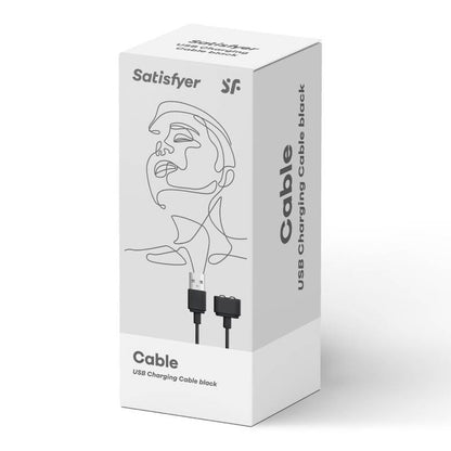 Cable De Charge Noir - SATISFYER – Accessoire sextoy – vue 5