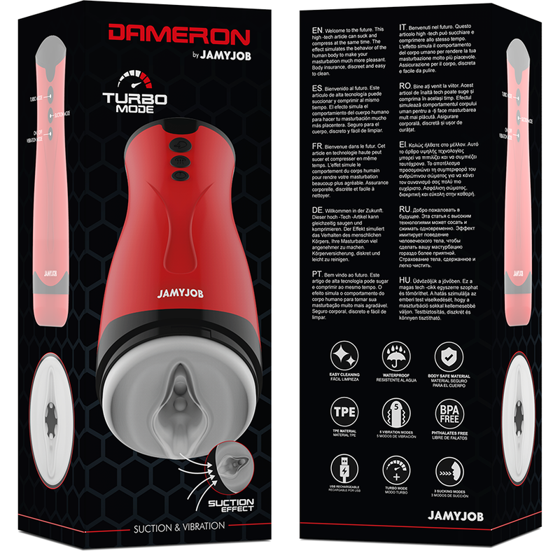 MASTURBATEUR À ASPIRATION ET VIBRATION DAMERON - JAMYJOB