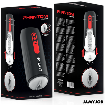 MASTURBATEUR VAGIN AUTOMATIQUE PHANTOM 5 MODES D'ASPIRATION ET DE POUSSE - JAMYJOB