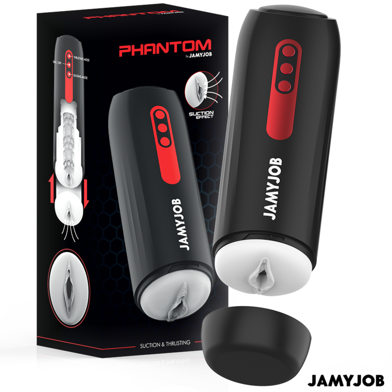MASTURBATEUR VAGIN AUTOMATIQUE PHANTOM 5 MODES D'ASPIRATION ET DE POUSSE - JAMYJOB
