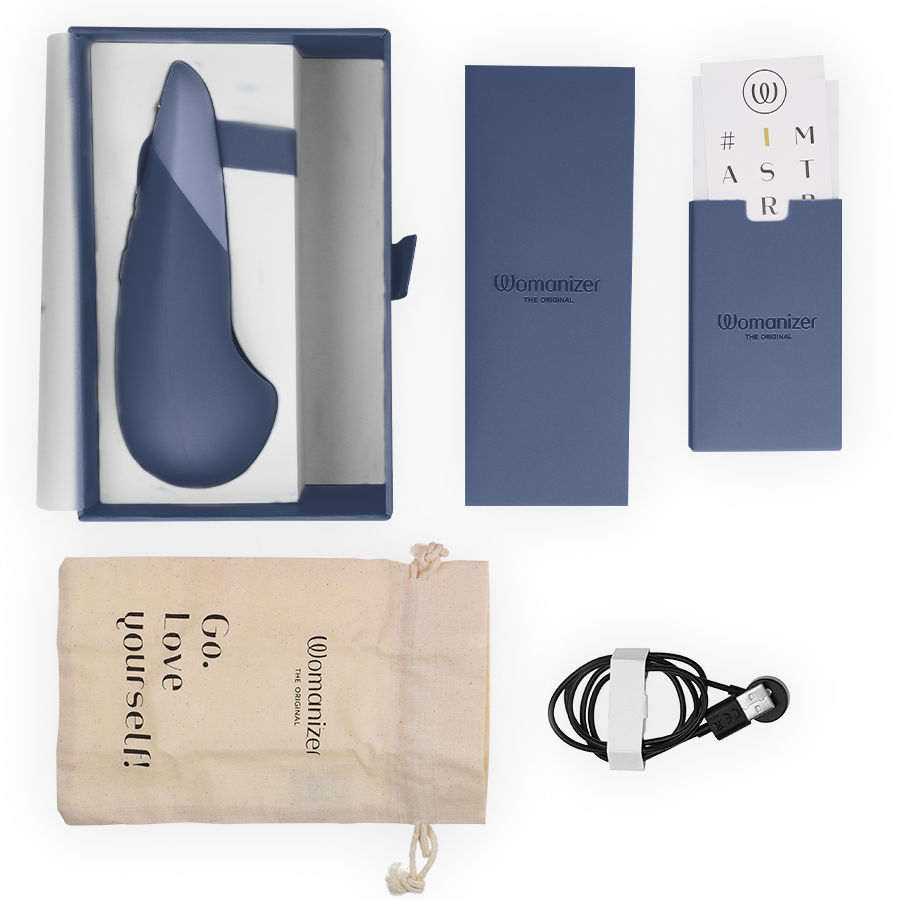 Womanizer Vibe Bleu foncé, vibromasseur lay-on