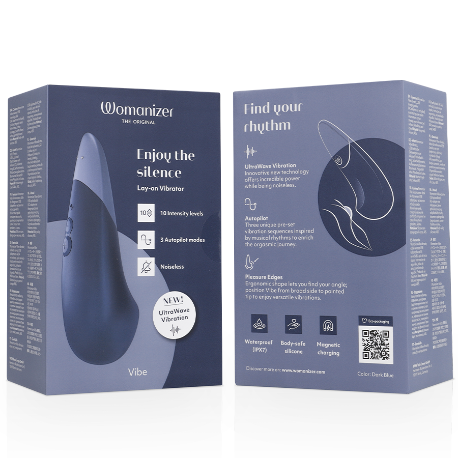 Womanizer Vibe Bleu foncé, vibromasseur lay-on