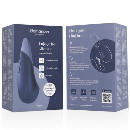 Womanizer Vibe Bleu foncé, vibromasseur lay-on