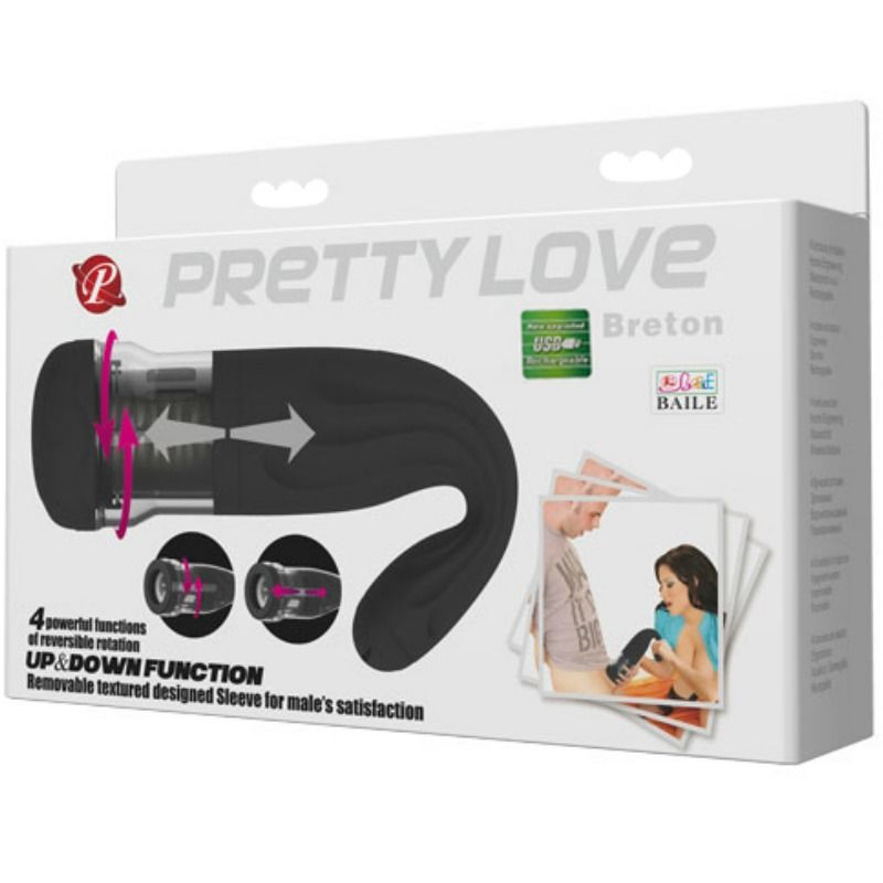 MASTURBATEUR RECHARGEABLE MULTIFONCTION BRETON - PRETTY LOVE