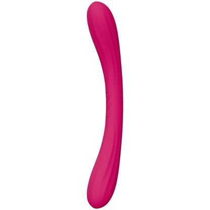 LELO Boomerang Cerise – vibromasseur, vue arrière, commandes visibles