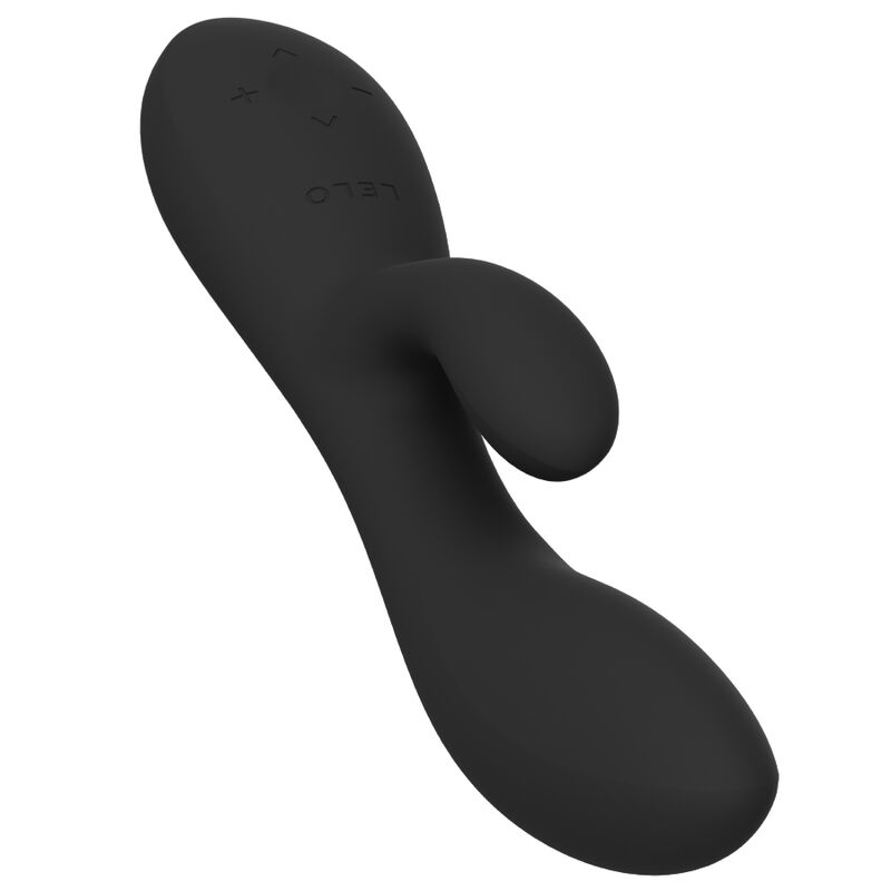 LELO INA Thrust Noir – vibromasseur, vue de dessus, commandes visibles, embout visible