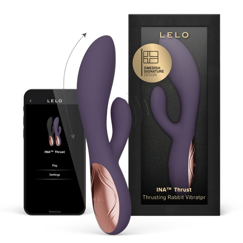 LELO INA Thrust – vibromasseur, emballage, embout visible