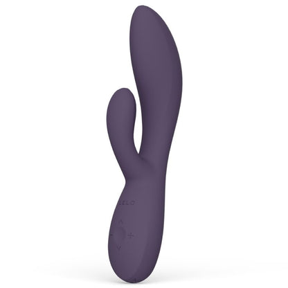 LELO INA Thrust Violet – vibromasseur, vue arrière, commandes visibles, embout visible