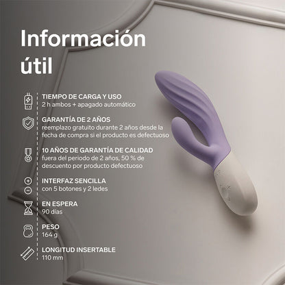 LELO INA Twist Lavande – mise en situation, commandes visibles, détail de la texture (visuel 23)