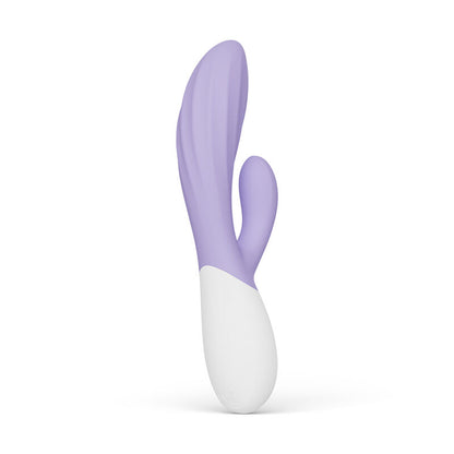 LELO INA Twist Lavande – vibromasseur, vue latérale, détail de la texture, embout visible