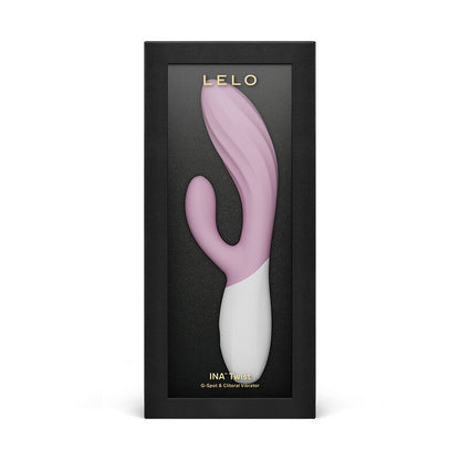 LELO INA Twist Rose – vibromasseur, emballage, détail de la texture, embout visible