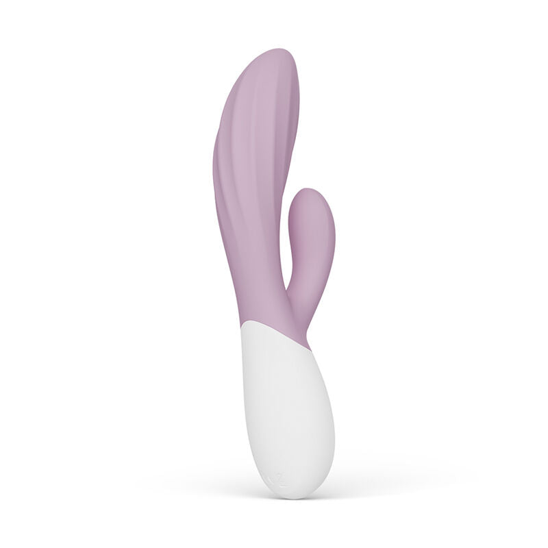 LELO INA Twist Rose – vibromasseur, vue latérale, détail de la texture, embout visible