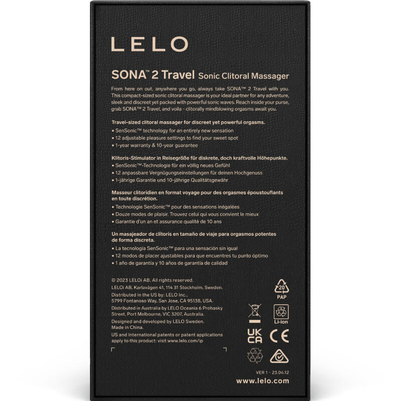 Sona 2 Travel™ - LELO – Stimulateur clitoridien – vue 12
