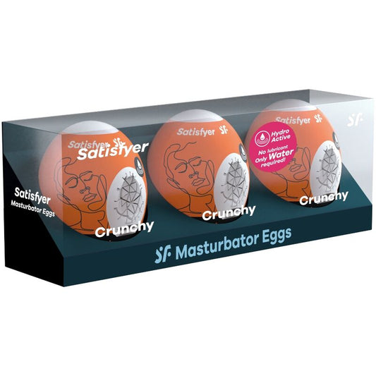 3 Œufs masturbateur Naughty, Savage & Crunchy - SATISFYER – Kit sextoys – vue 2