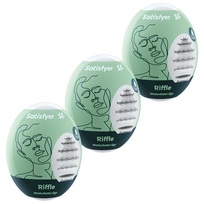 3 Œufs masturbateur Riffle  - SATISFYER – Kit sextoys – vue principale